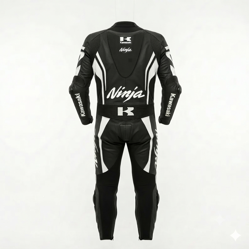 Kawasaki Ninja Motorbike Leather Suit 1 Pc Track Race Gear