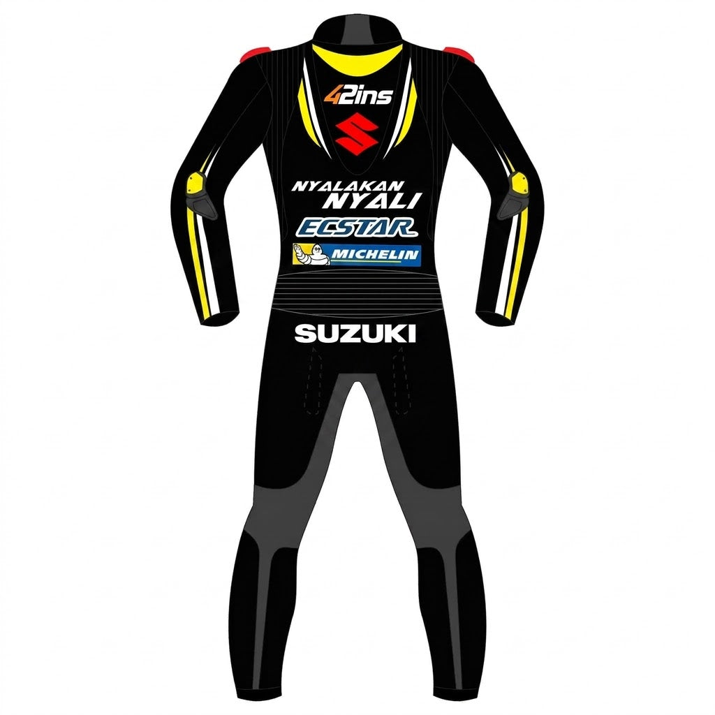 Suzuki MotoGP-Style Black Leather Suit — 2018 Livery