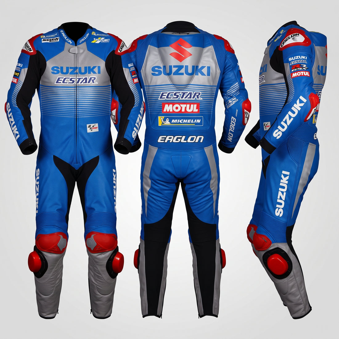 Suzuki Ecstar MotoGP-Style Leather Suit — 2020 Livery