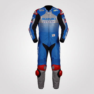 Suzuki Ecstar MotoGP-Style Leather Suit — 2020 Livery