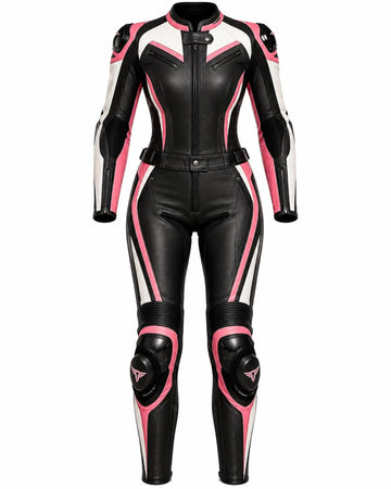 Women’s Custom Motorcycle Racing Suit – Tailored Leather Biker Gear with CE Armor